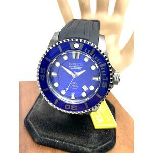 Invicta Men's Watch 20204 Grand Diver Automatic Blue Dial Black Rubber Band 47mm